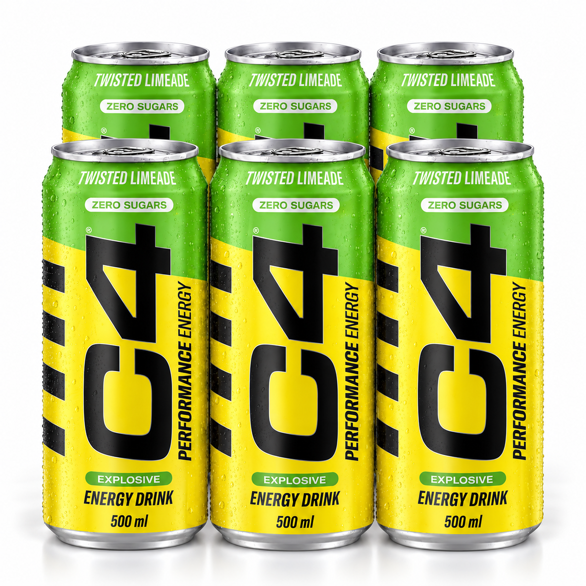 C4 Energy drink Twisted Lime 0.5L (pack of 6)