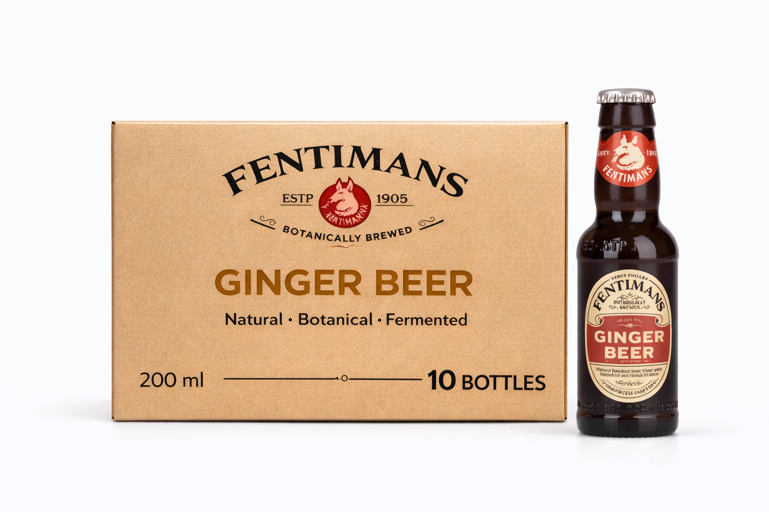 Fentimans GINGER BEER 0,2l non alcoholic beer pack of 10 bottles