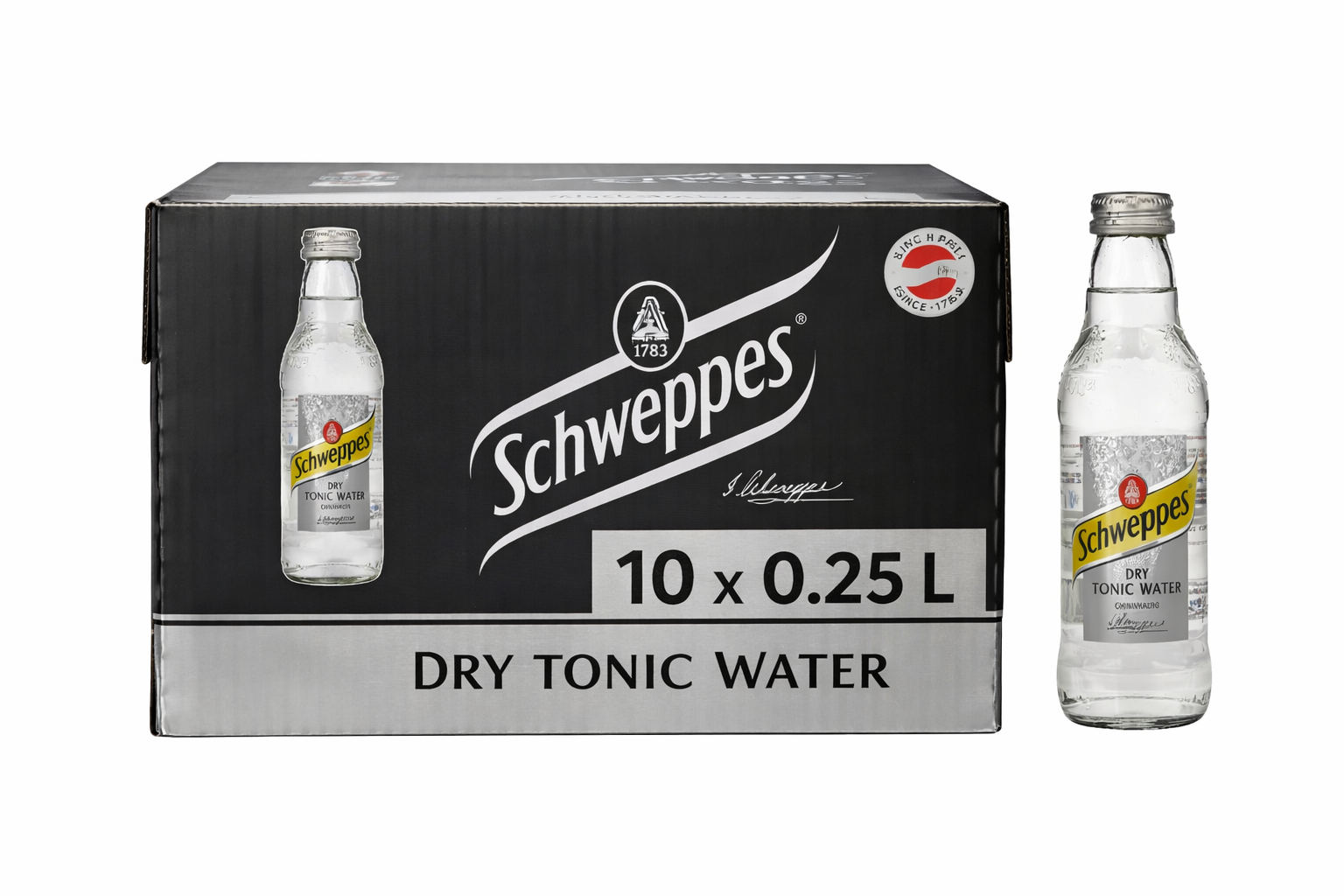 Schweppes Dry Tonic Water 0,2L pack of 10 bottles