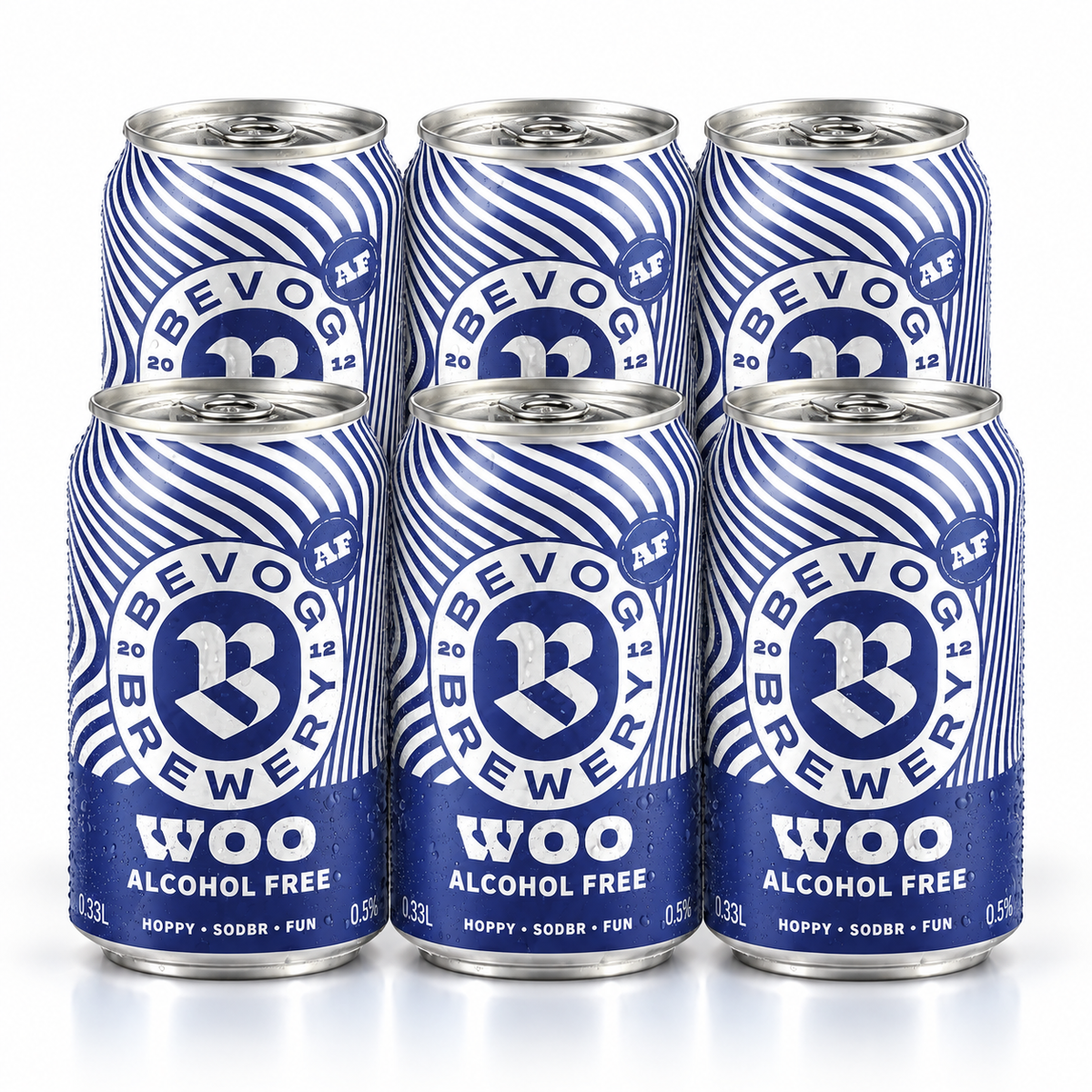 Bevog Brewery Woo Alcohol Free Beer 0.33L (pack of 6)