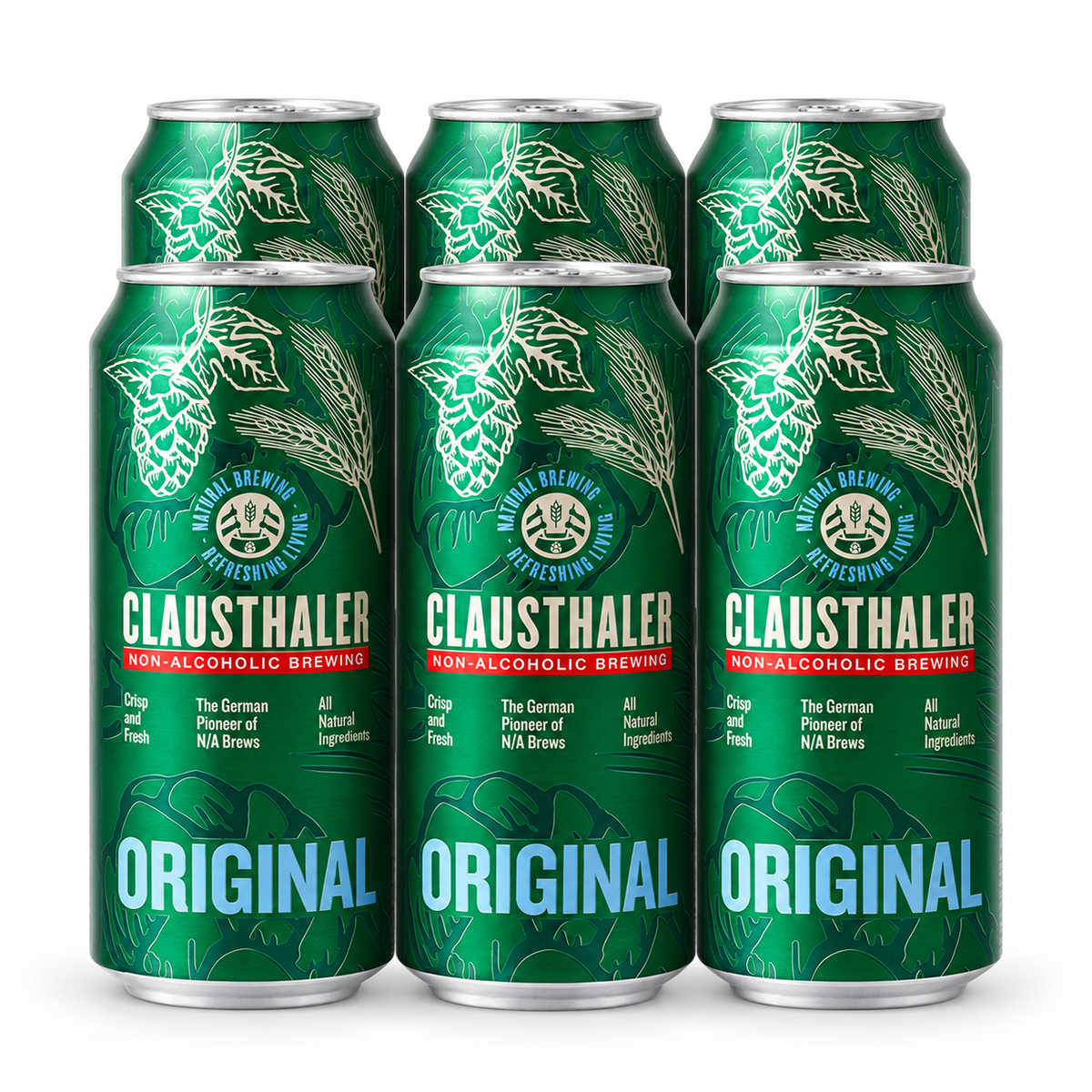 Clausthaler Original beer, non-alcoholic, pale, filtered, 0.5 L (pack 6 pcs)