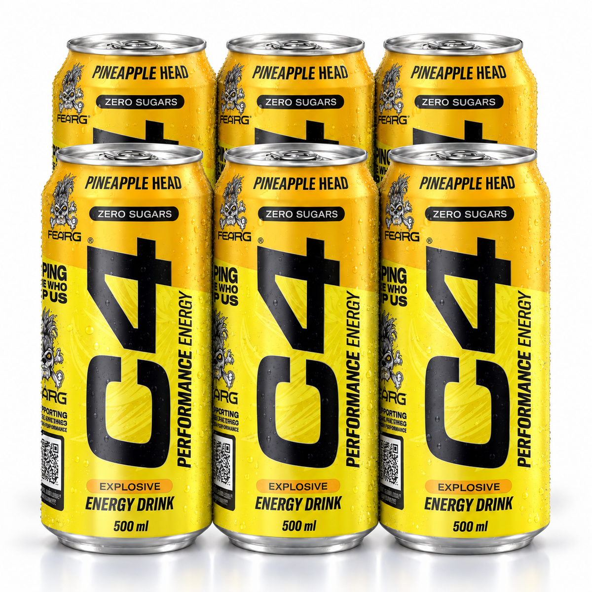 C4 Energy drink Pineapple Head 0.5L (pack of 6)