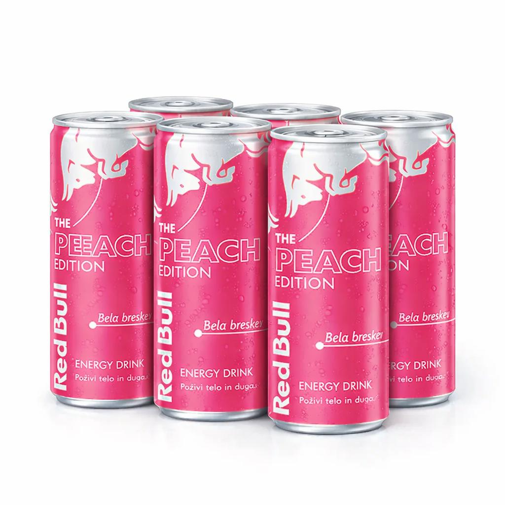 Red Bull The Peach Edition Energy Drink 0.25l (pack of 6)