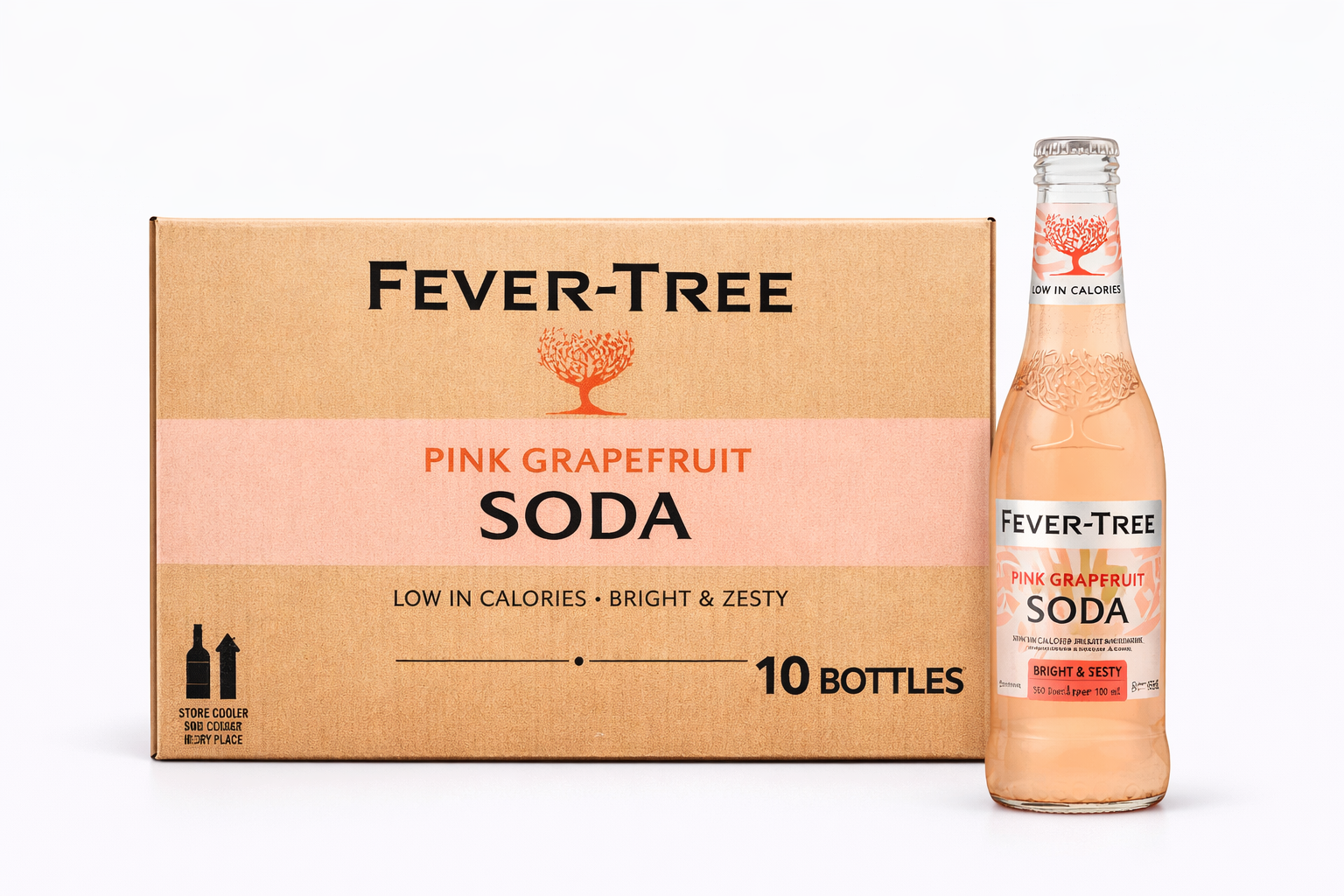 Fever-Tree Pink Grapefruit Soda 0.5l pack of 10 bottles