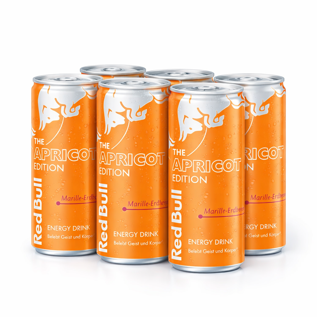 Red Bull Apricot Edition Energy Drink Apricot-Strawberry 0.25l (pack of 6)