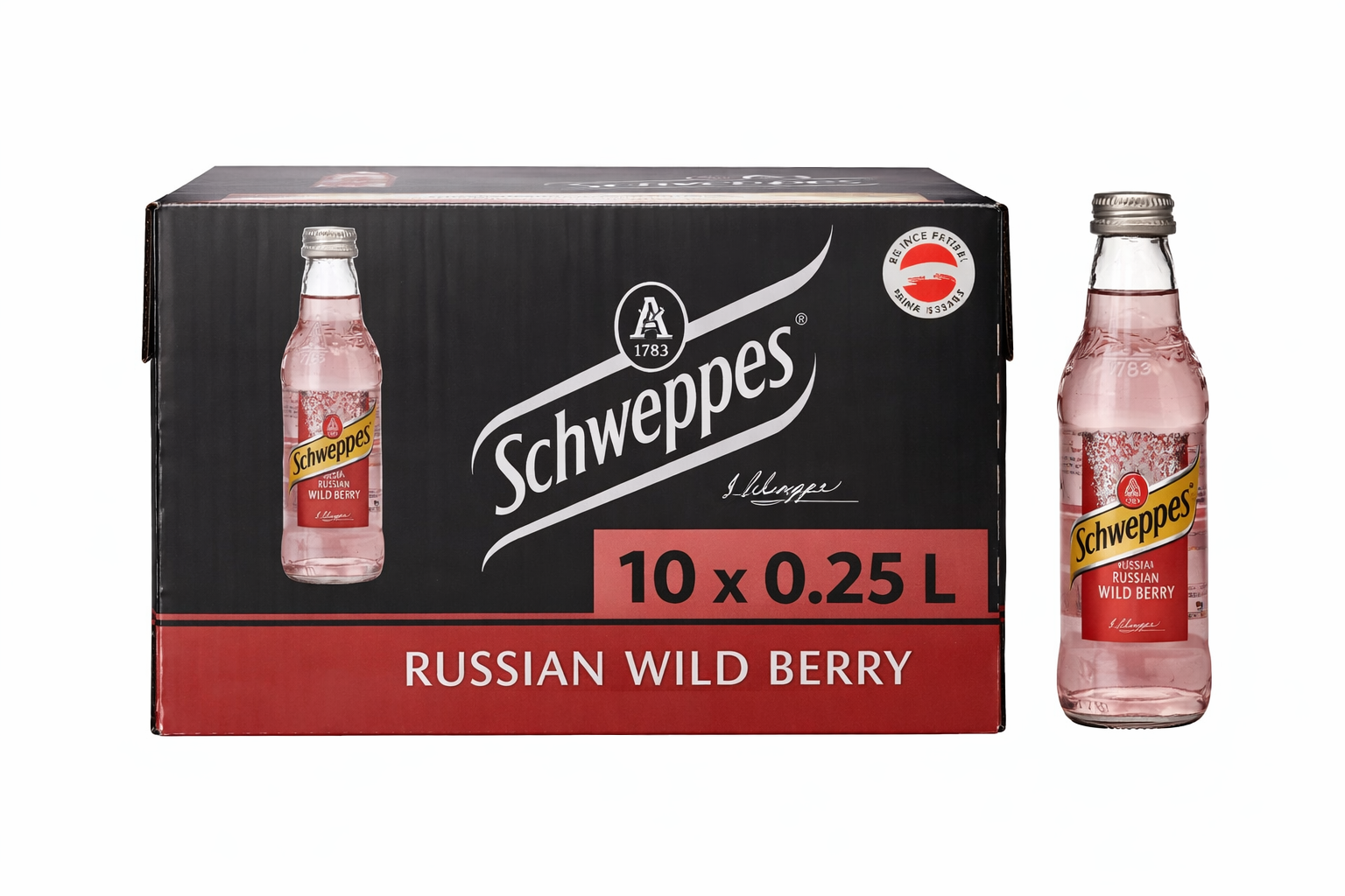 Schweppes Russian Wild Berry 0,2L pack of 10 bottles