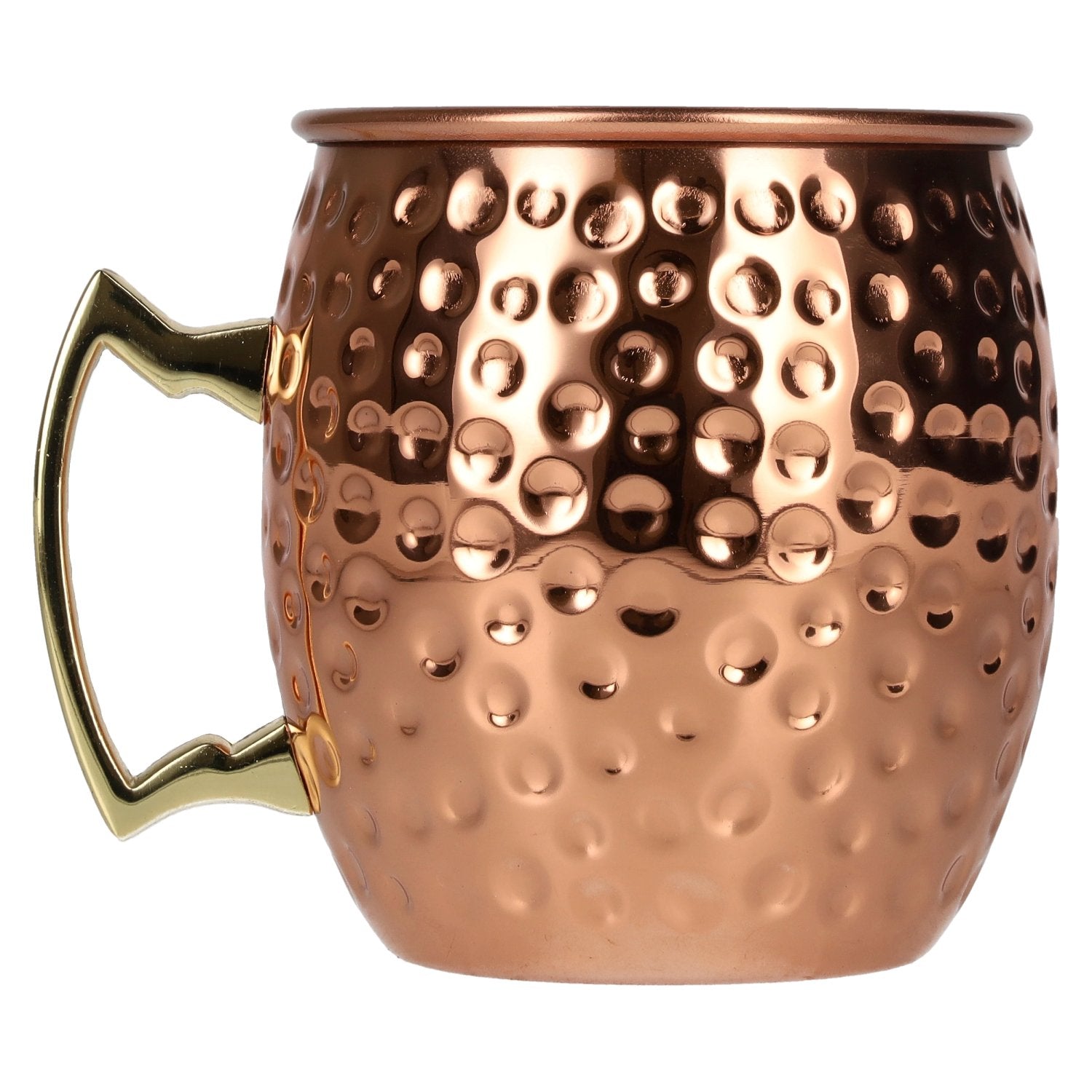 Moscow Mule Becher Edelstahl Kupfer-Look glaenzend gehammert 0,55l