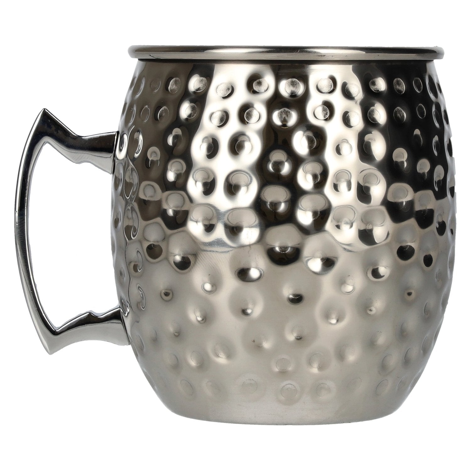 Moscow Mule Becher Edelstahl Look glaenzend gehammert 0,55l
