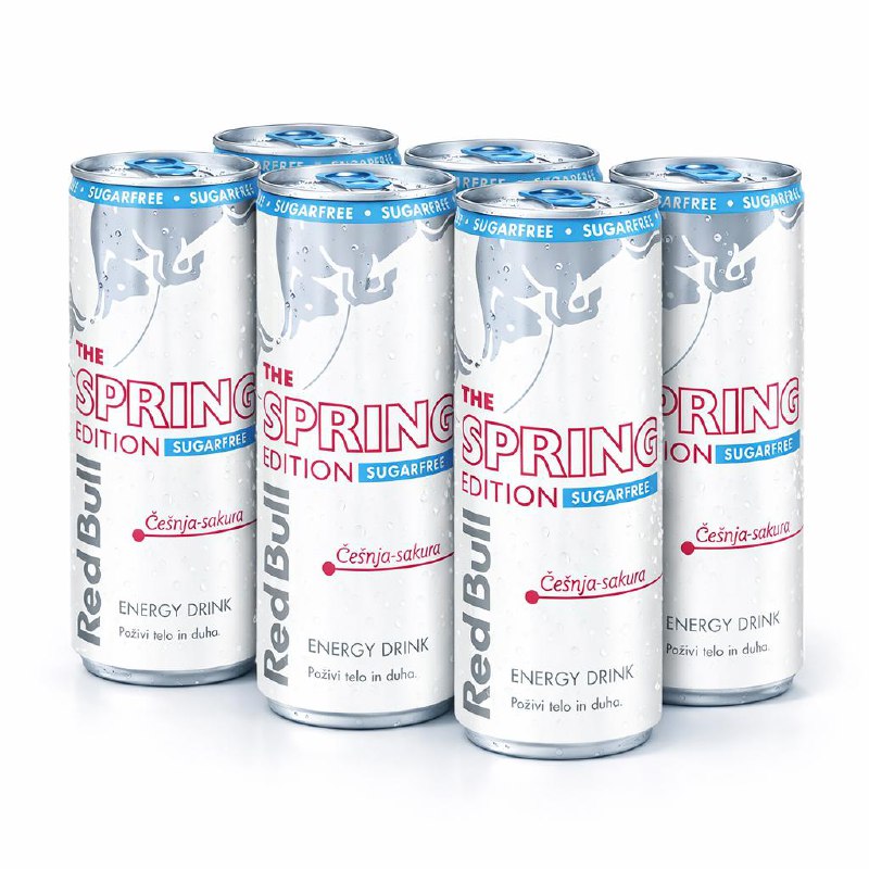 Red Bull Spring Edition Sugarfree: Cherry-sakura 0.25l (pack of 6)