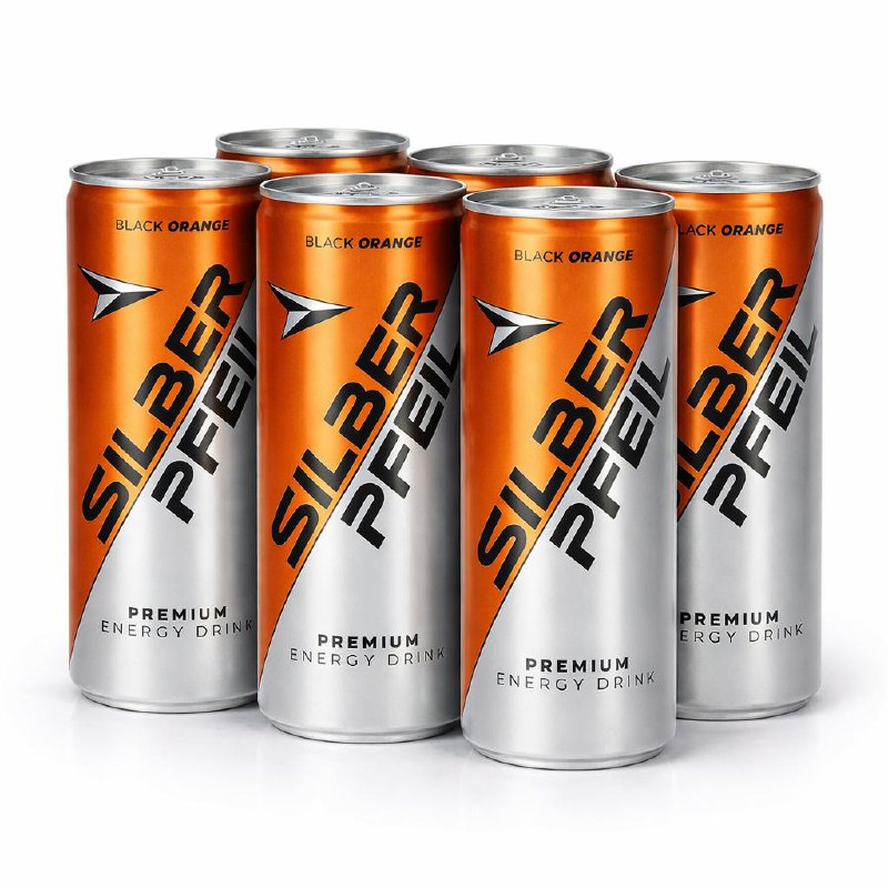SILBERPFEIL Energy Drink BLACK ORANGE 0,25l (pack of 6)