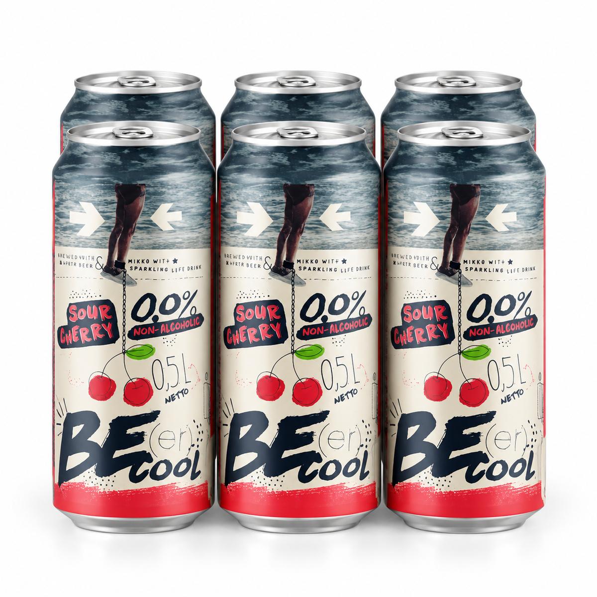 BE(er) Cool alcohol-free beer sour cherry 500ml (pack 6 pcs)