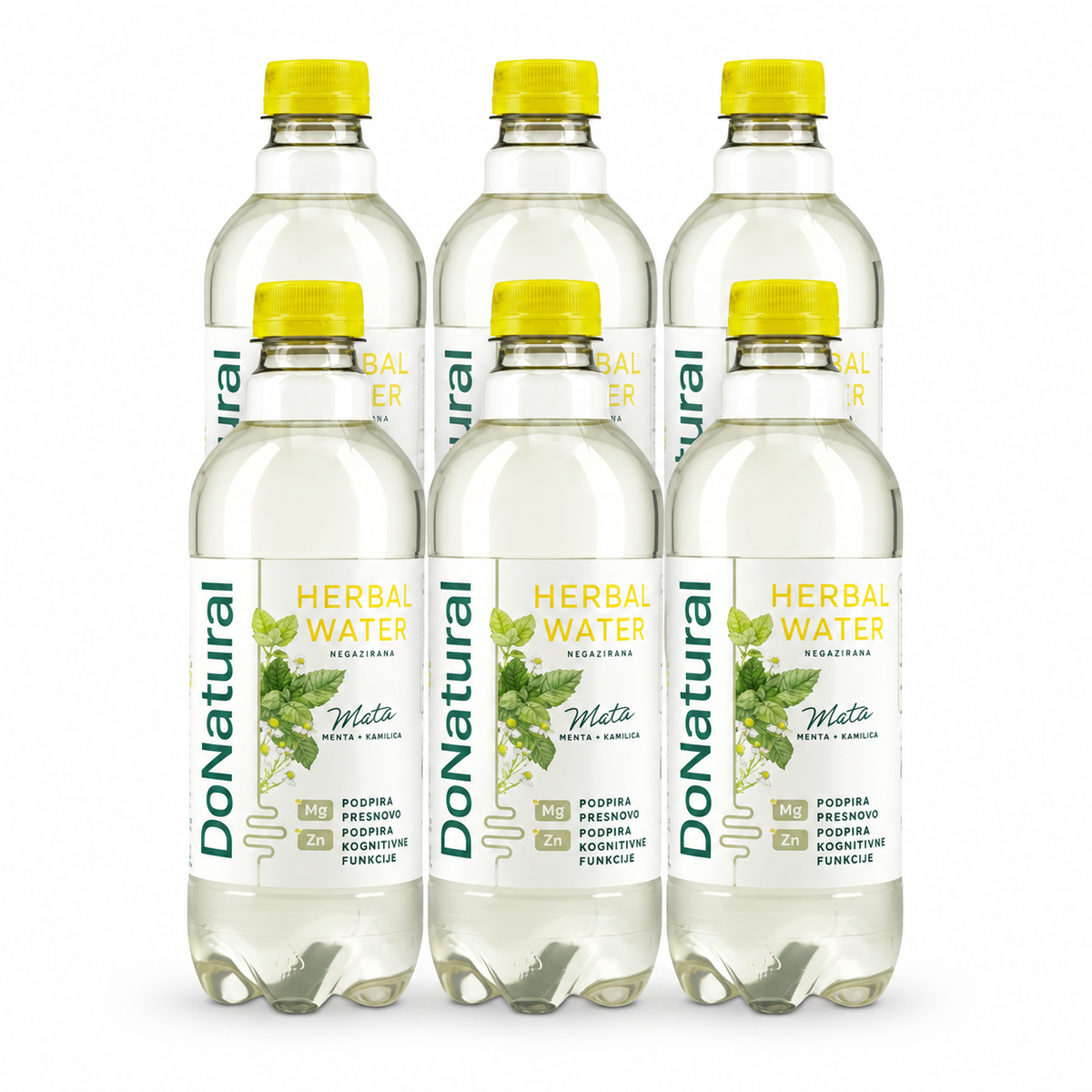 DoNatural Mint Herbal Water 0.5L pack of 6 bottles