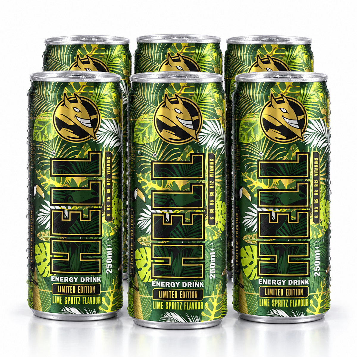 Hell energy drink lime spritz 0.25L (pack of 6)