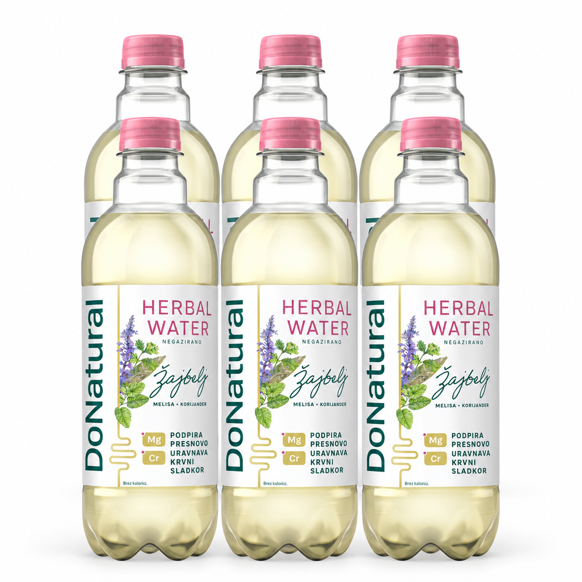 DoNatural Sage Herbal Water 0.5L pack of 6 bottles