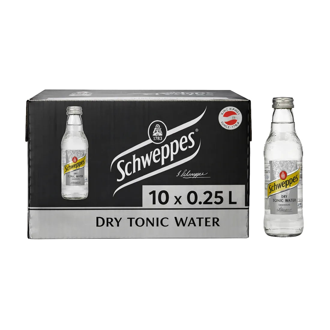 Schweppes Dry Tonic Water 0,25L pack of 10 bottles