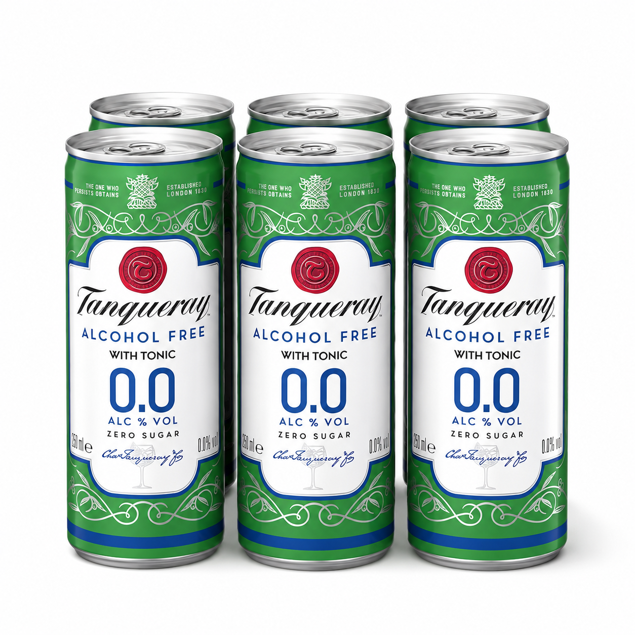 Tanqueray 0.0 Gin & tonic Zero Pack of 6 pieces 250ml