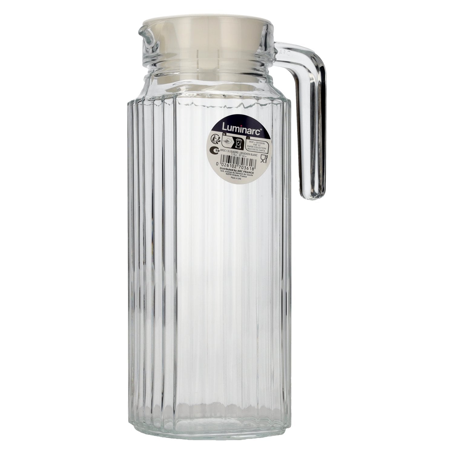 Luminarc QUADRO Wasserkrug 1,2l [box, 6 pcs]